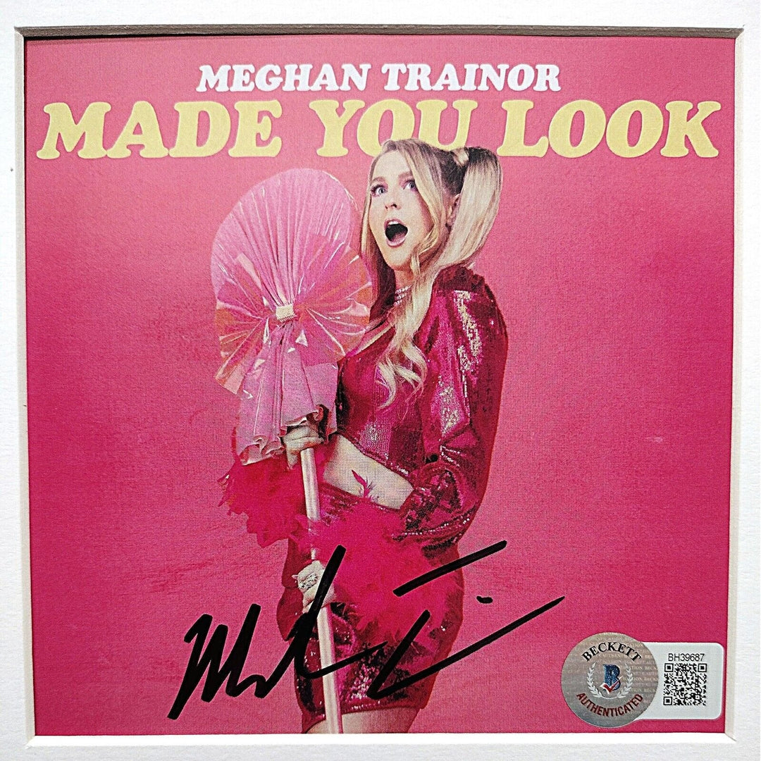 Meghan Trainor Signed CD Booklet Made You Look Album Framed Beckett Auth Auto COA