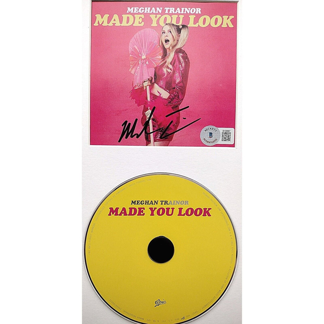 Meghan Trainor Signed CD Booklet Made You Look Album Framed Beckett Auth Auto COA