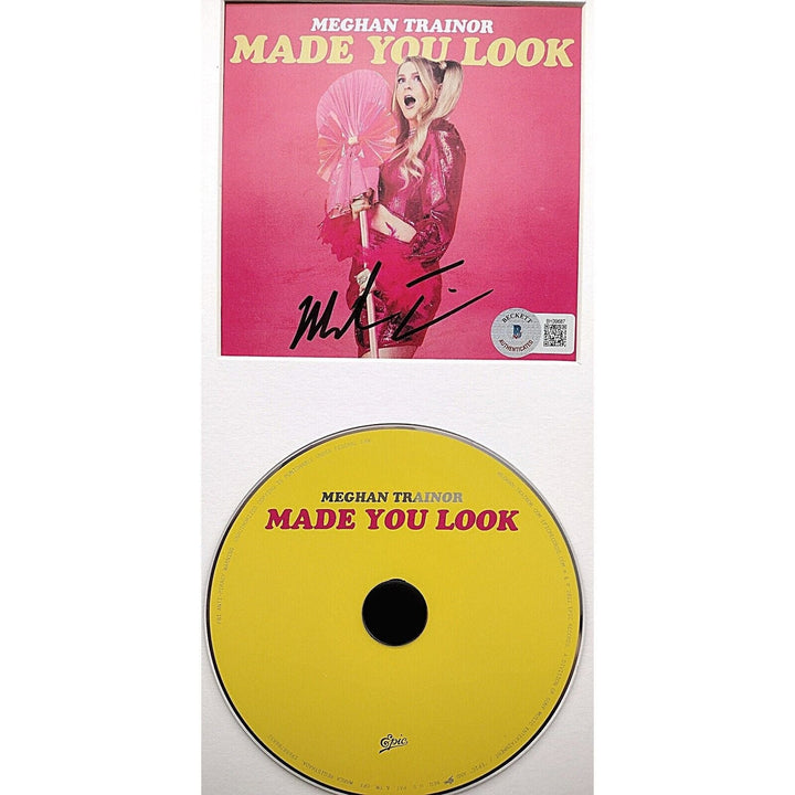 Meghan Trainor Signed CD Booklet Made You Look Album Framed Beckett Auth Auto COA