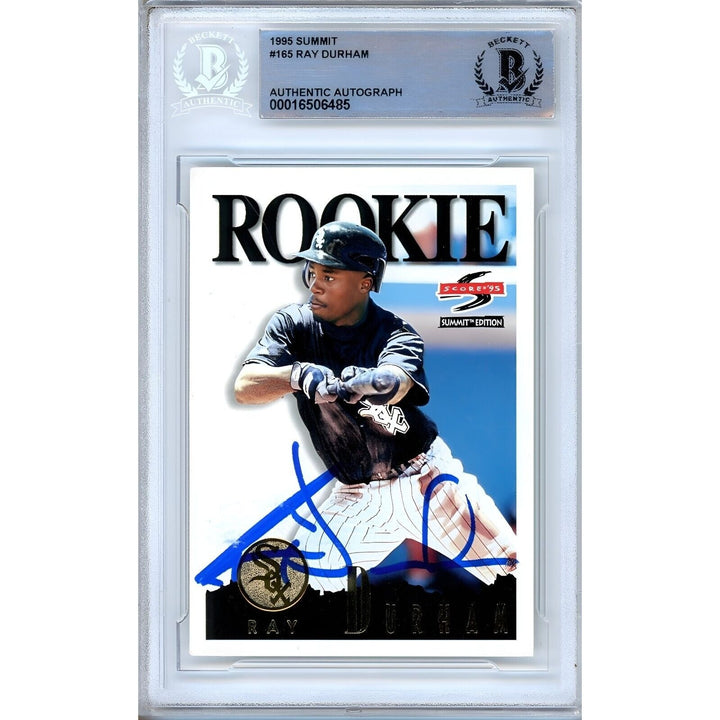 Ray Durham Chicago White Sox Signed 1995 Score Summit Rookie Card Beckett Auto Slab