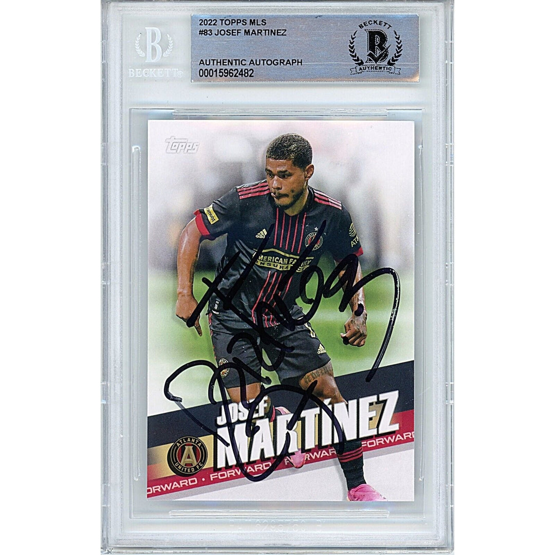 Josef Martinez Atlanta United FC Signed 2022 Topps MLS Soccer Card BAS Auth Auto Slab