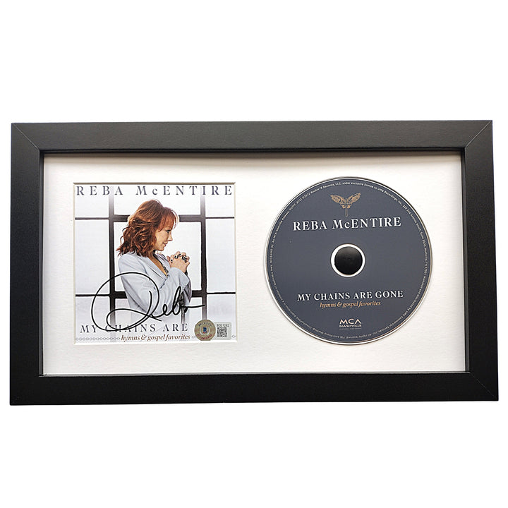 Reba McEntire Signed My Chains Are Gone CD Album Cover Framed Beckett Authentic COA