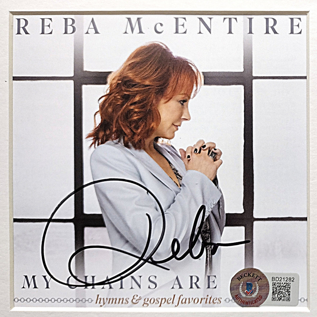 Reba McEntire Signed My Chains Are Gone CD Album Cover Framed Beckett Authentic COA