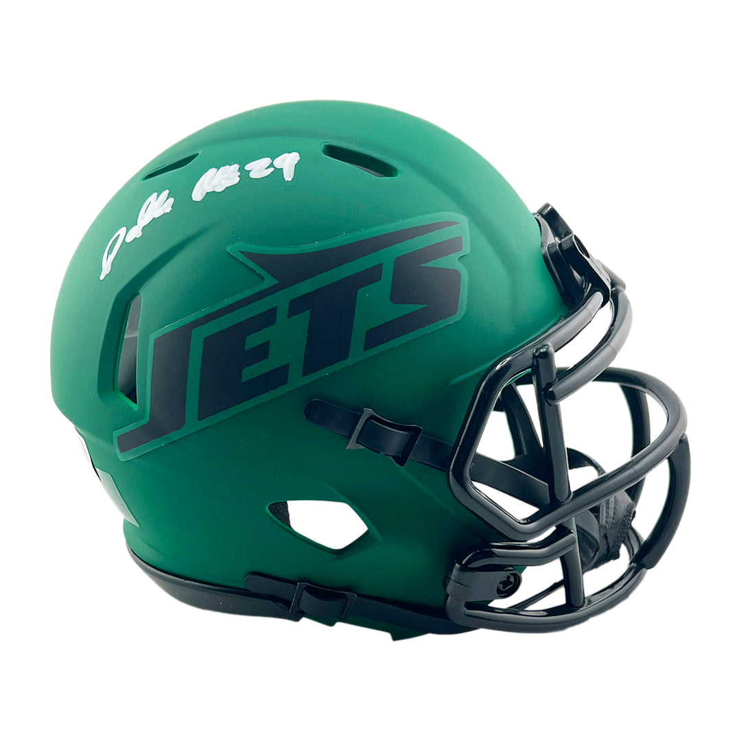 Darrelle Revis Signed New York Jets Rave Mini Football Helmet (Beckett)