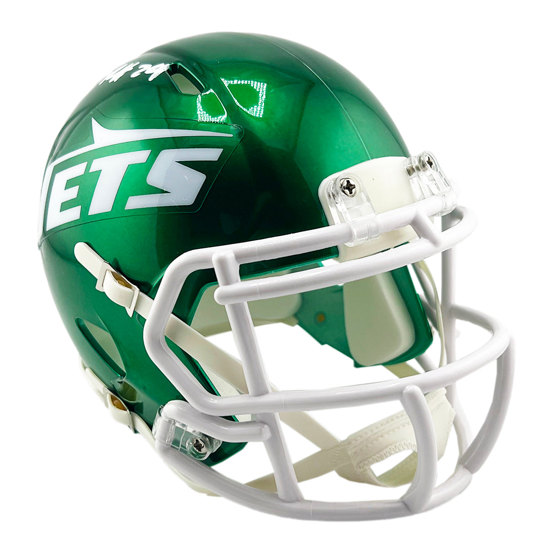 Darrelle Revis Signed New York Jets Tribute Mini Football Helmet (Beckett)