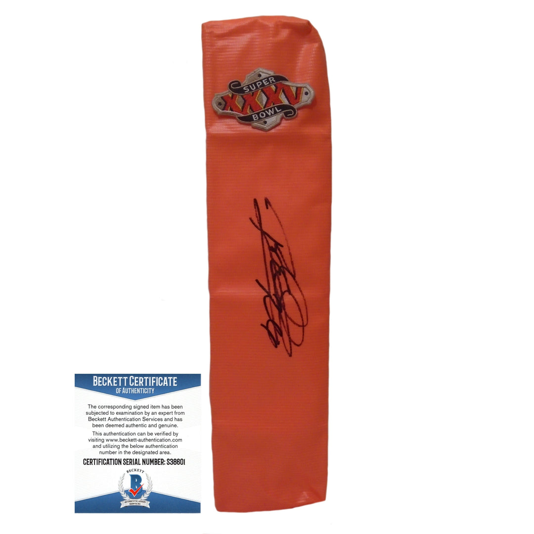 Rod Woodson Signed Baltimore Ravens Football End Zone Pylon Proof Photo Beckett COA
