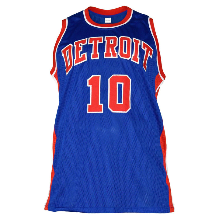 Dennis Rodman Signed Detroit Blue Basketball Jersey (BECKETT)