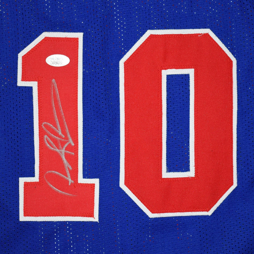 Dennis Rodman Signed Detroit Blue Basketball Jersey (BECKETT)