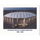 Syracuse University Authentic 11x 14 Piece of Carrier Dome Roof with Picture of Dome Imprinted
