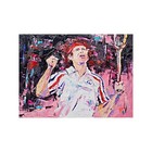 John McEnroe Holding the Olympic Torch Original Stephanie Reiter Artwork on 9x12 Wood
