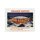 John Desko Autographed and Inscribed Syracuse University Authentic 11x 14 Piece of Carrier Dome Roof with Night Time Image (CX Auth)