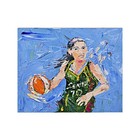 Sue Bird Seattle Storm Dribbling Original Stephanie Reiter Artwork on 8x10 Wood