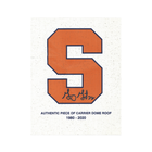 Gary Gait Syracuse University Autographed Authentic 11x14 Piece of Dome Roof with Orange S (CX Auth)