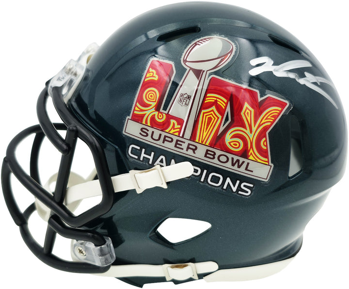 Jalen Carter Signed Eagles SB LIX Champions Speed Mini Helmet JSA
