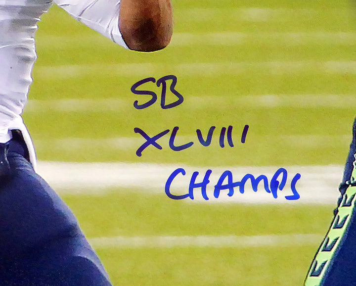 Russell Wilson Signed 16x20 Photo Seattle Seahawks SB "SB XLVIII Champs" RW Holo
