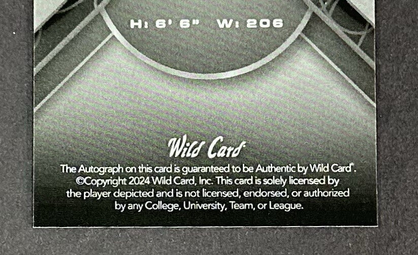Nico Iamaleava 2024 Wild Card Mania American 1/3 Mint Auto RC Rookie Tennessee