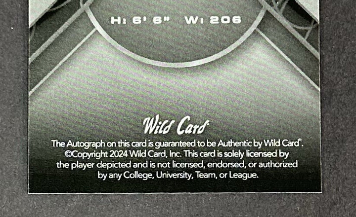 Nico Iamaleava 2024 Wild Card Mania American 1/3 Mint Auto RC Rookie Tennessee