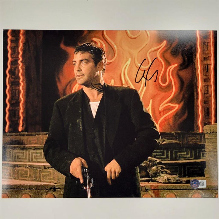 George Clooney signed From Dusk Till Dawn 11x14 photo autograph ~ Beckett BAS