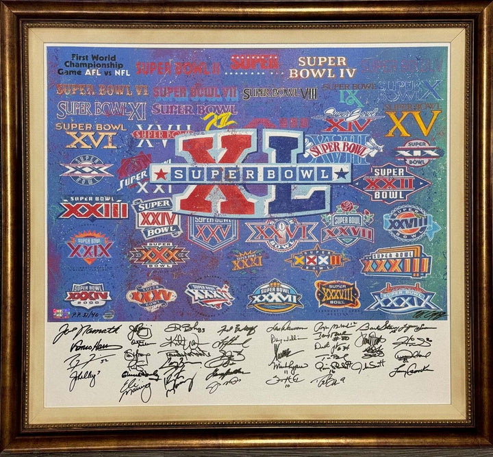 Super Bowl MvP's Autographed Giclee L.E. 31/40 (Mounted Memories)