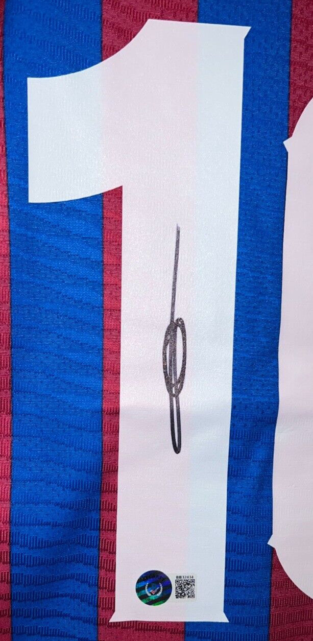 Ansu Fati FC Barcelona Signed Jersey Size XL Auto Beckett COA