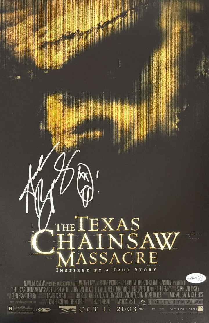 Andrew Bryniarski Signed 11x17 Texas Chainsaw Massacre Photo JSA
