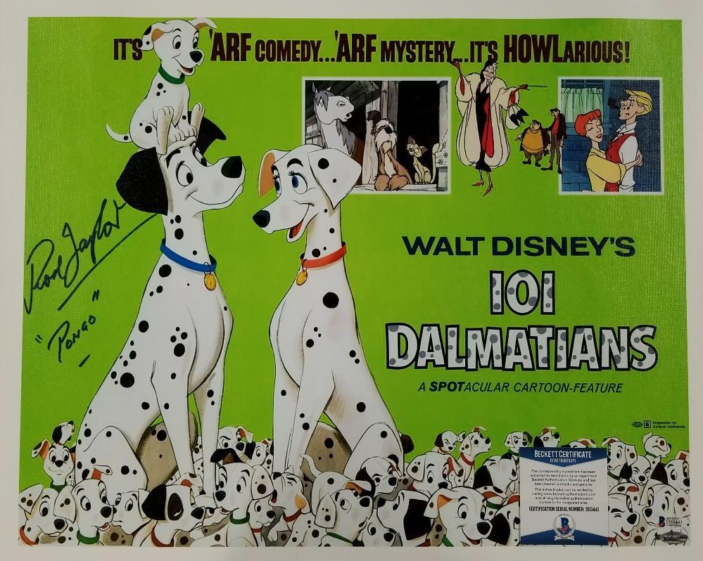 ROD TAYLOR Signed 16x20 Canvas #2 Voice of PONGO 101 Dalmatians BECKETT BAS COA