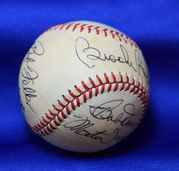 Aaron Robinson Feller Doerr JSA National League Feeney Signed by 5 Baseball