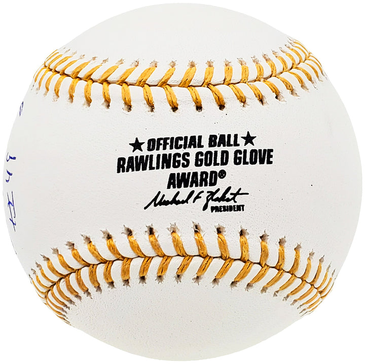 Ron Guidry Signed Official Gold Glove Baseball Yankees "5X Gold Glove" Beckett