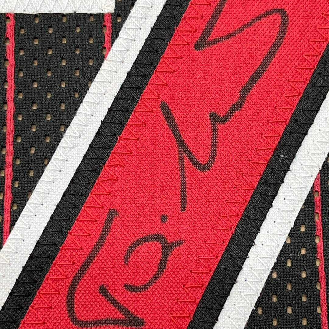 Framed Autographed/Signed Toni Kukoc 33x42 Chicago Pinstripe Jersey BAS COA