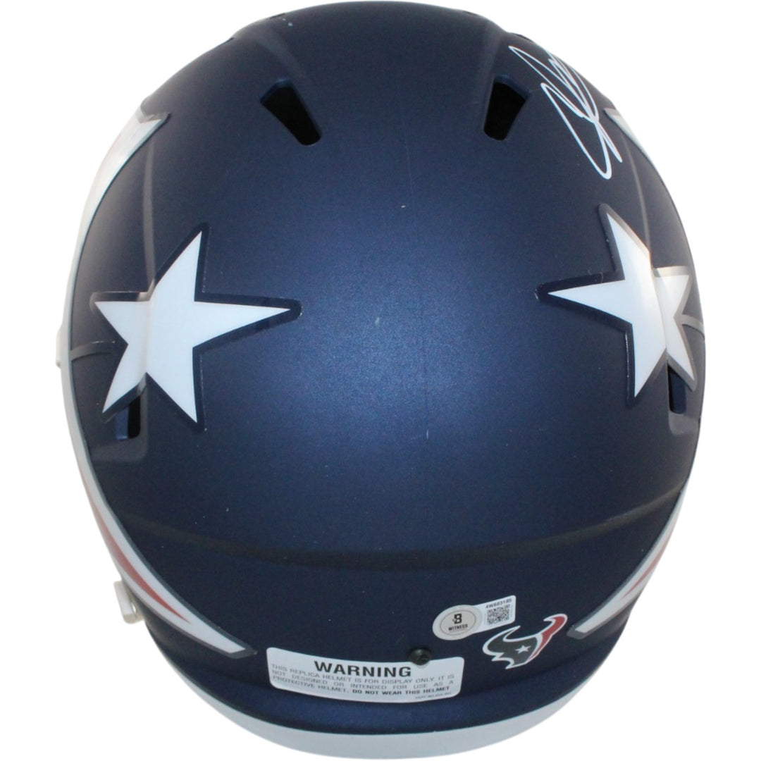 Andre Johnson Autographed Houston Texans F/S AMP Helmet Beckett Witness 55454