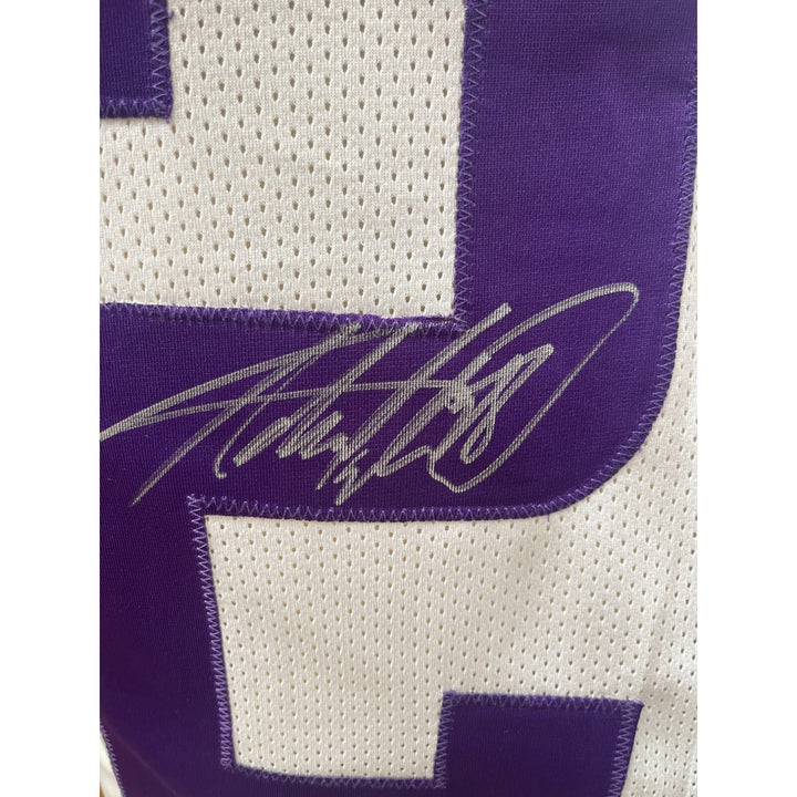 Adrian Peterson Autographed/Signed Pro Style White Jersey Beckett 43678