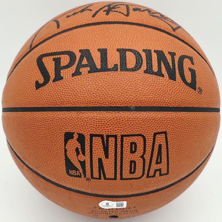Rick Barry Signed Spalding NBA Leather Game Basketball Warriors Beckett #BS30420