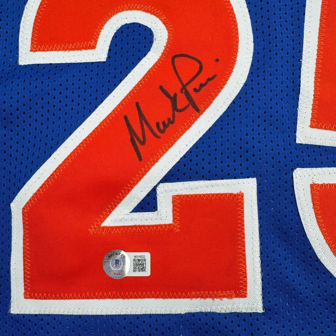 Autographed/Signed Mark Price Cleveland Blue Jersey Beckett BAS COA