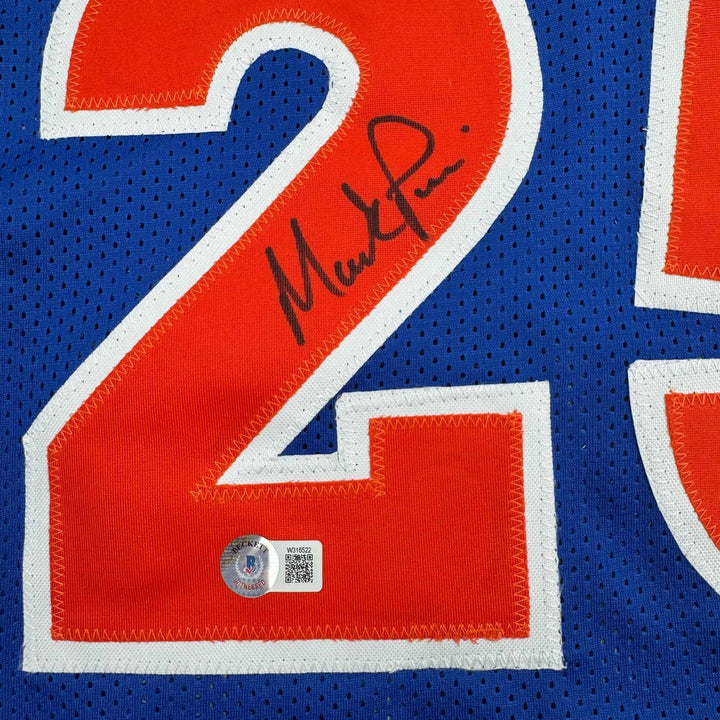 Autographed/Signed Mark Price Cleveland Blue Jersey Beckett BAS COA