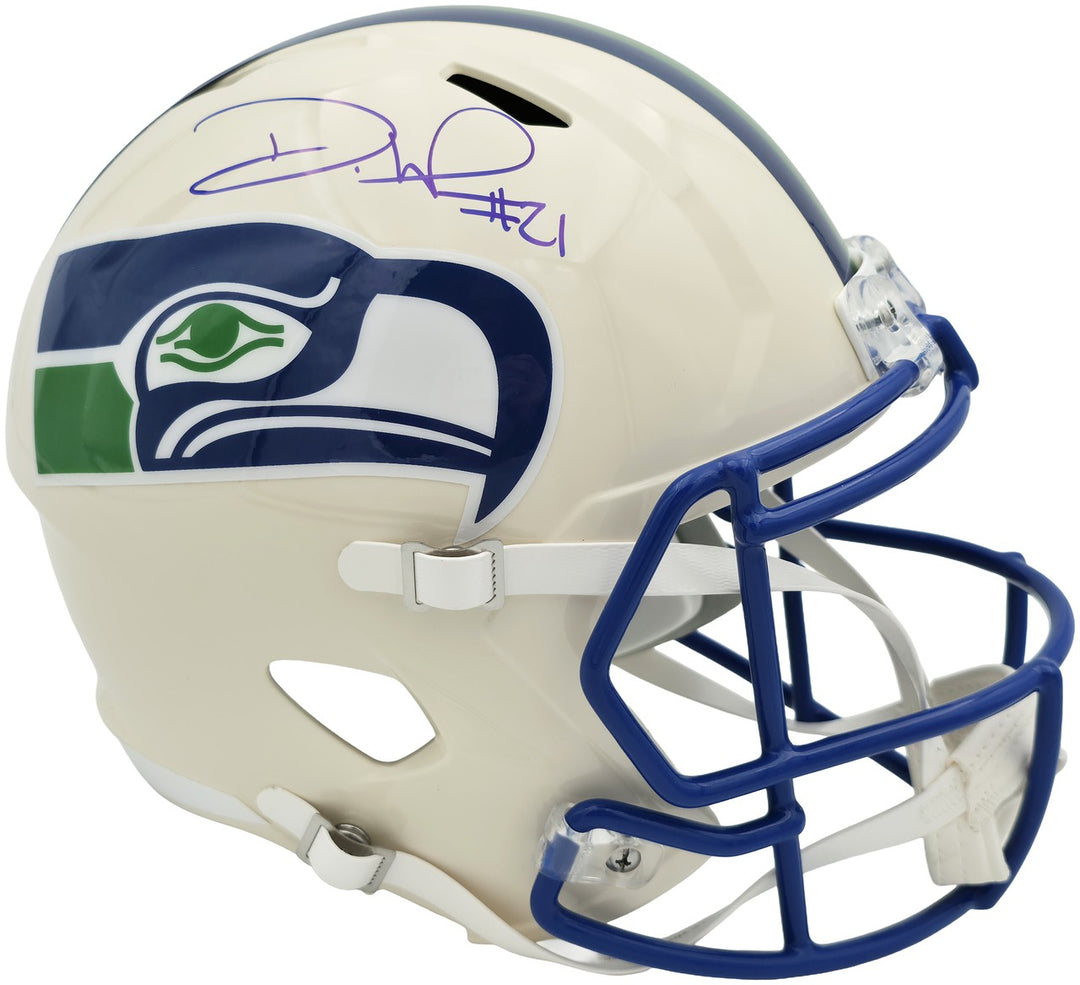 Devon Witherspoon Signed Seahawks Cream Retro Full Size Replica Helmet BAS