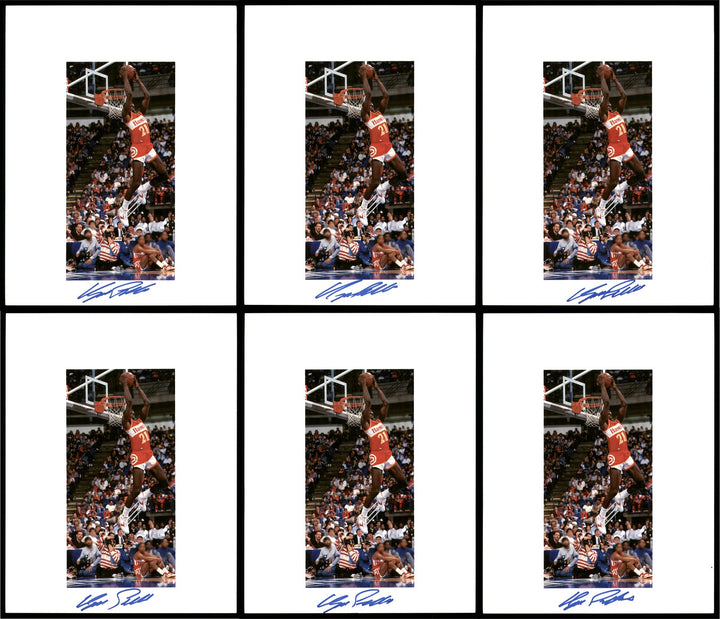 Dominique Wilkins Signed 8.5x11 Photo 12 Count Lot Atlanta Hawks