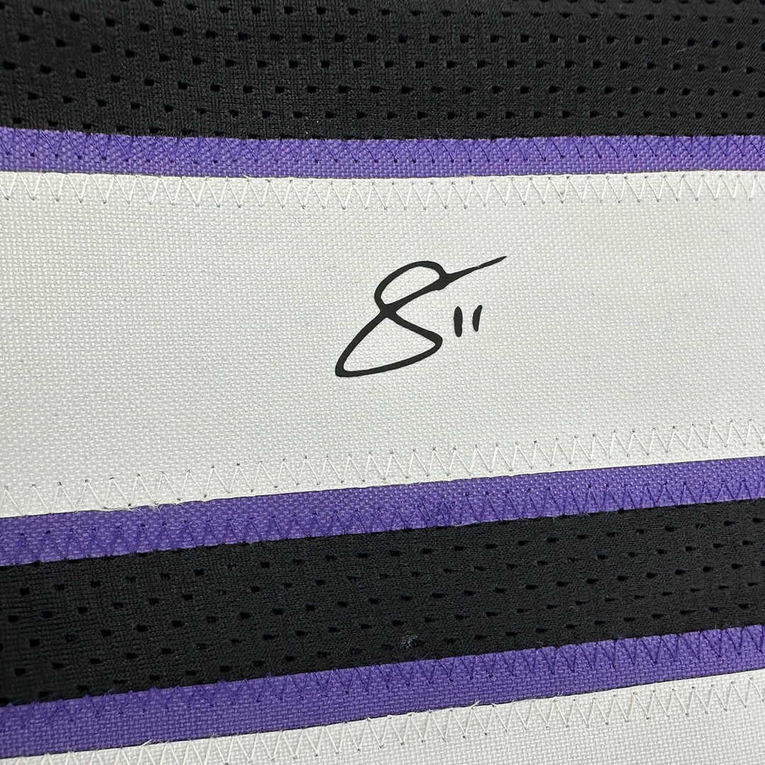 Framed Facsimile Autographed DeMar DeRozan 35x39 Black Reprint Laser Auto Jersey