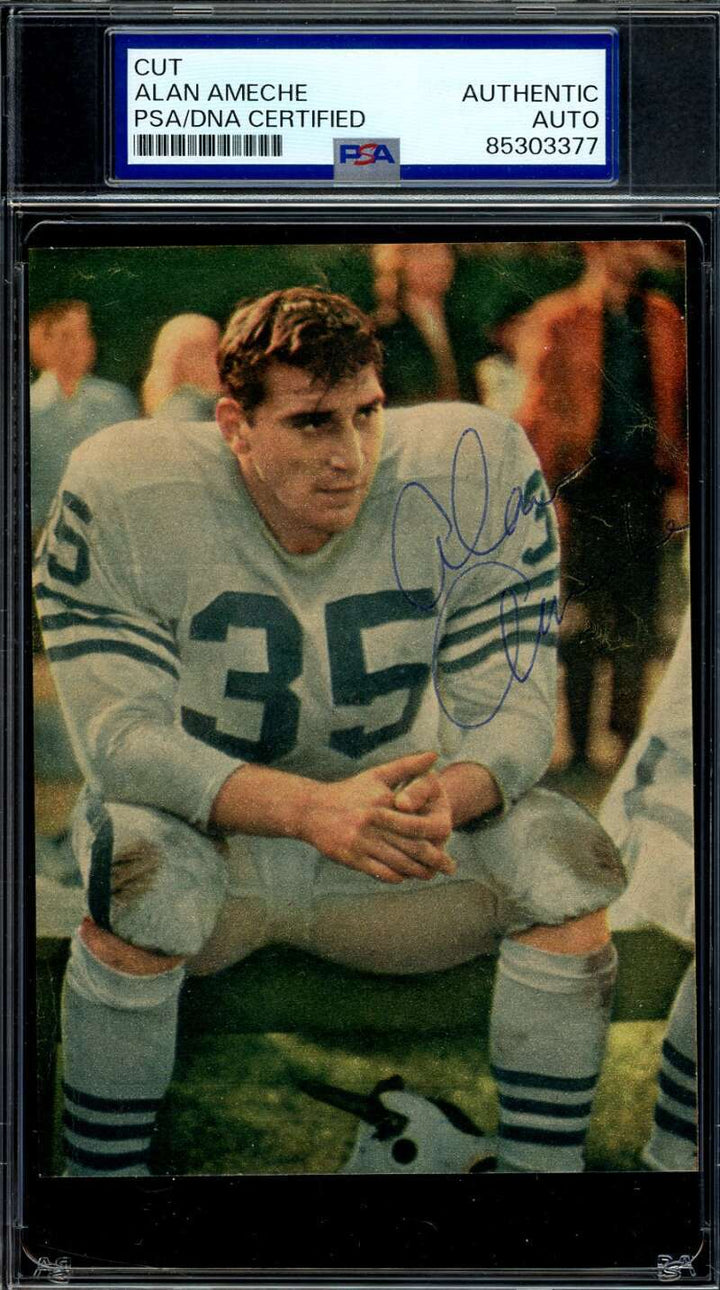 Alan Ameche PSA DNA Signed Vintage 3x5 Photo Cut Autograph Colts
