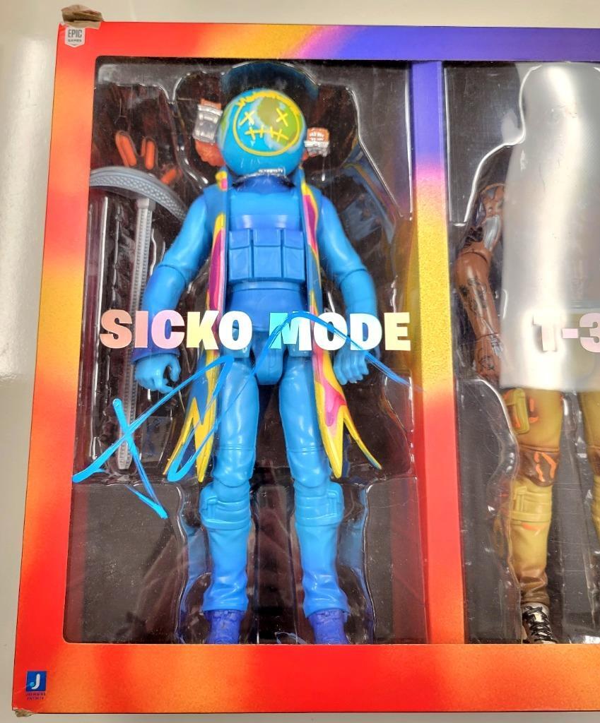 Travis Scott signed Jazwares Fortnite Cactus Jack figure Astroworld Beckett BAS