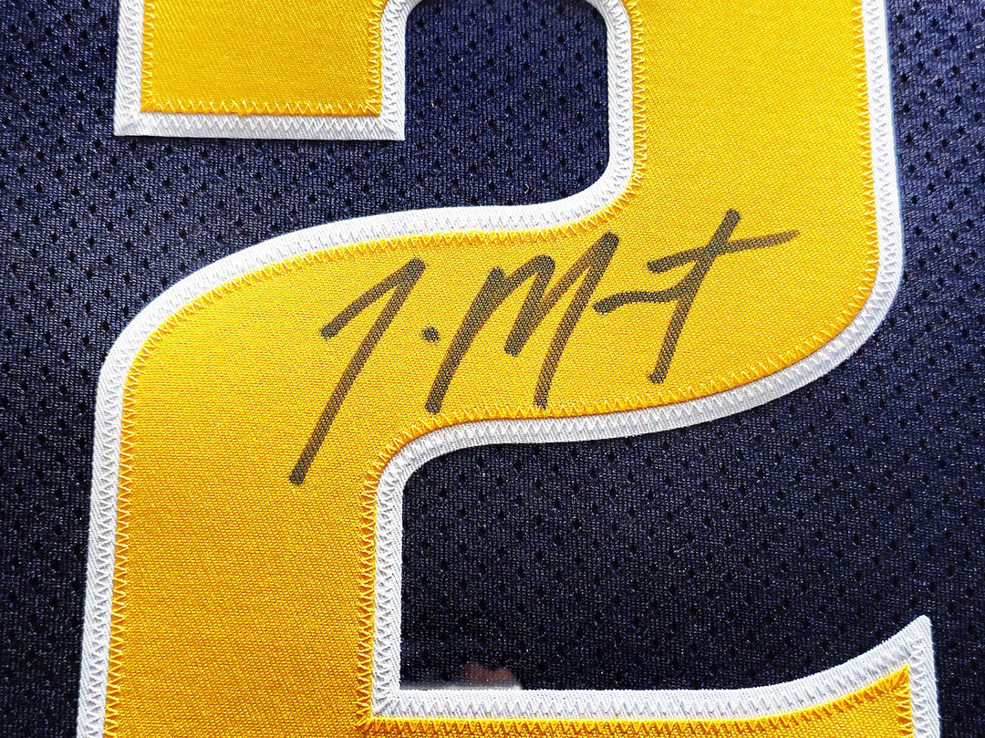 Murray State Racers Ja Morant Signed Framed Blue Retro Brand Jersey JSA