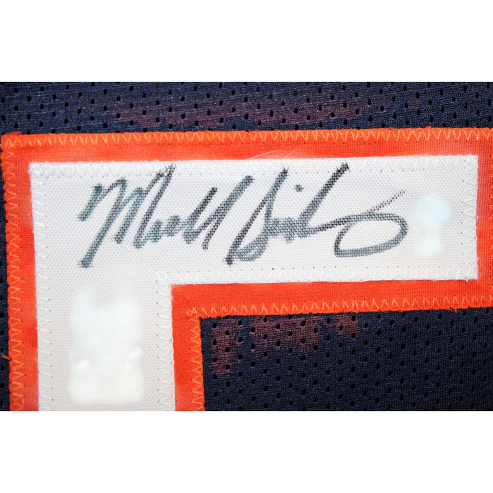 Mike Singletary Autographed/Signed Pro Style Sz XL Jersey Navy Beckett WIT 58510