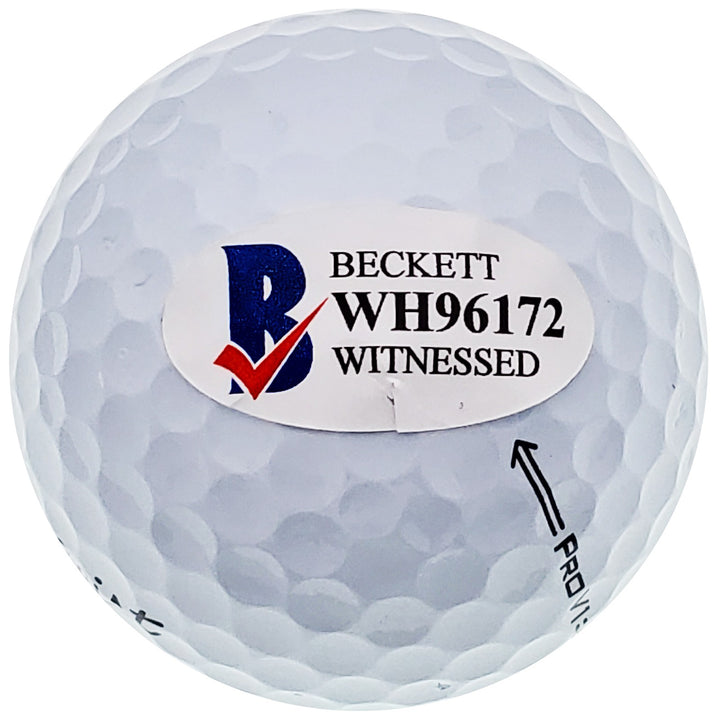 Hideki Matsuyama Signed Masters Logo Golf Ball (Smudged) Beckett #WH96172
