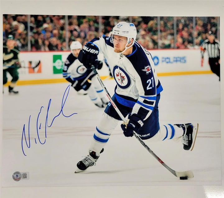 Nikolaj Ehlers signed Winnipeg Jets 11x14 photo autograph ~ Beckett BAS Holo