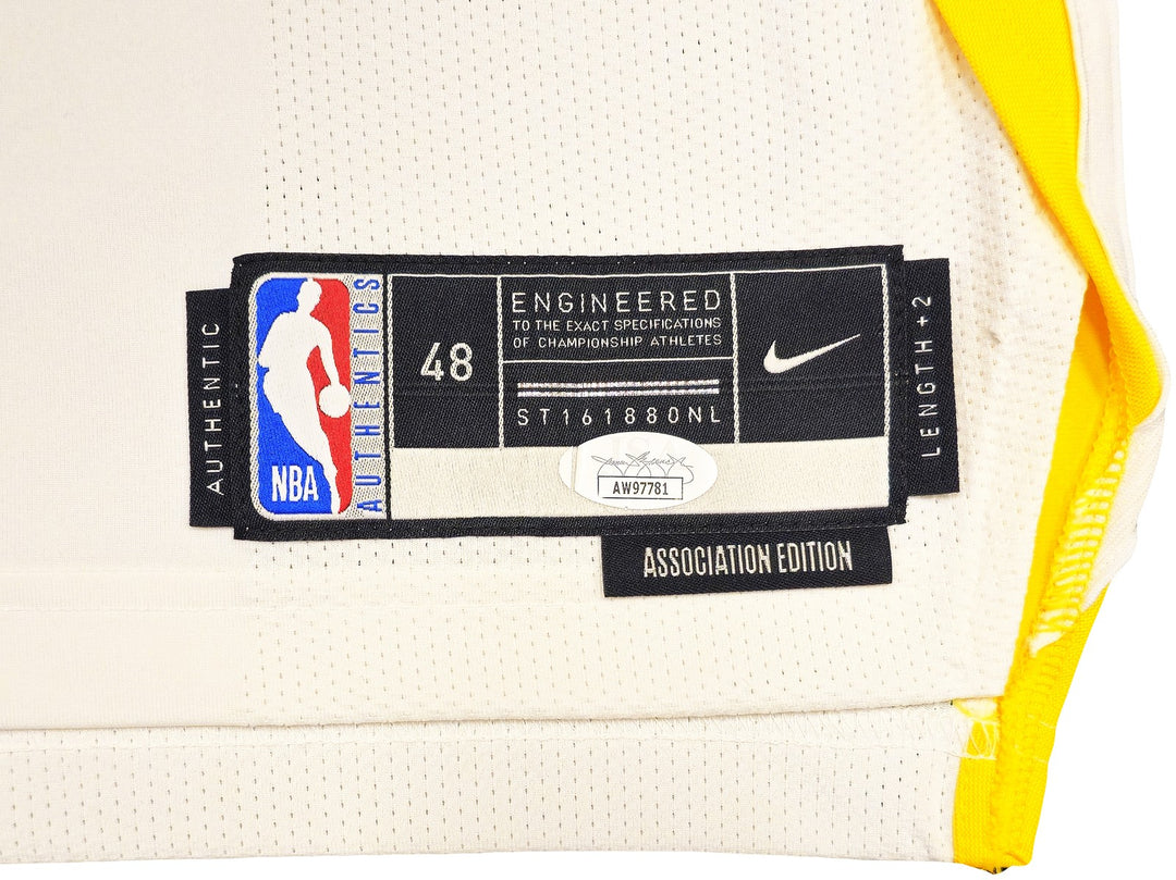 Warriors Stephen Curry Auto White Nike Association Edition Jersey Size 48+2 JSA