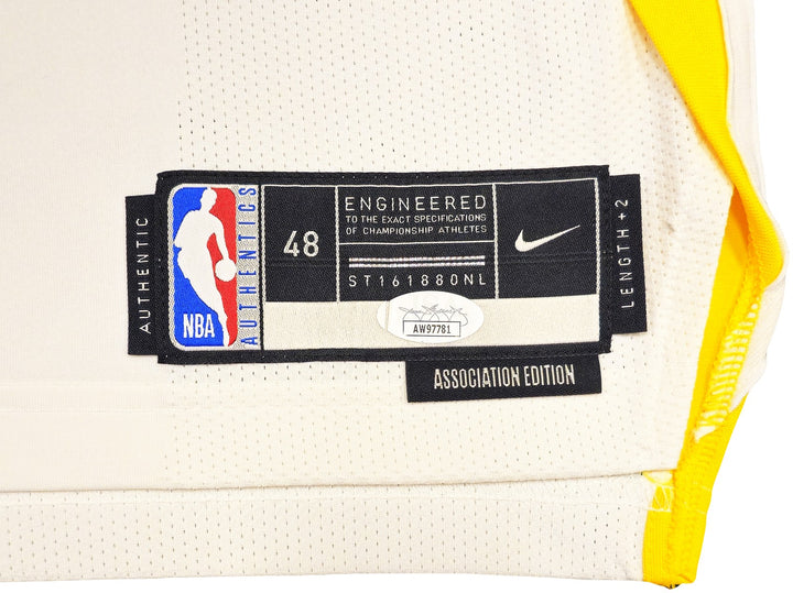 Warriors Stephen Curry Auto White Nike Association Edition Jersey Size 48+2 JSA