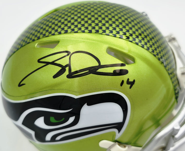 Sam Darnold Signed Seahawks Flash Green Speed Mini Helmet Beckett Witness