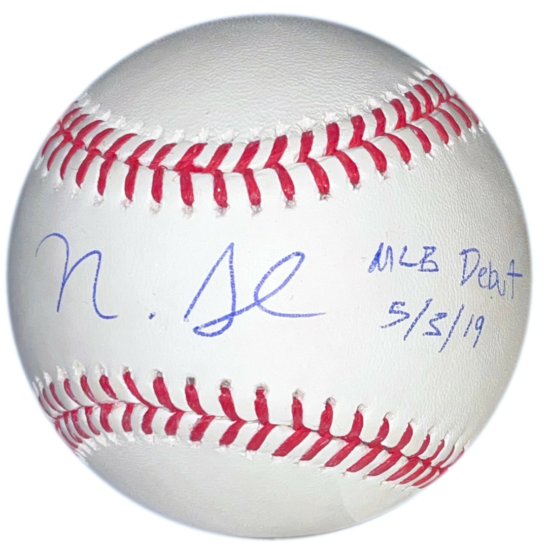 NICK SENZEL SIGNED & INSCRIBED REDS "MLB DEBUT 5/3/19" OML BASEBALL w/ JSA COA