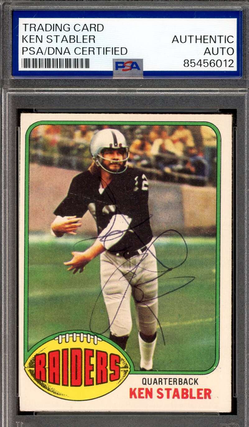 Ken Stabler PSA DNA Vintage Signed 1976 Topps Autographed