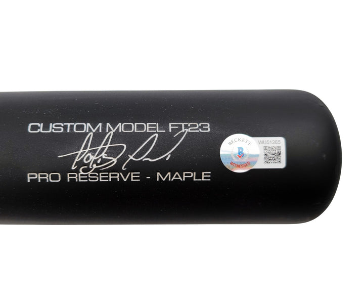 Fernando Tatis Jr. Signed Matte Black Victus Game Model Bat Padres Beckett