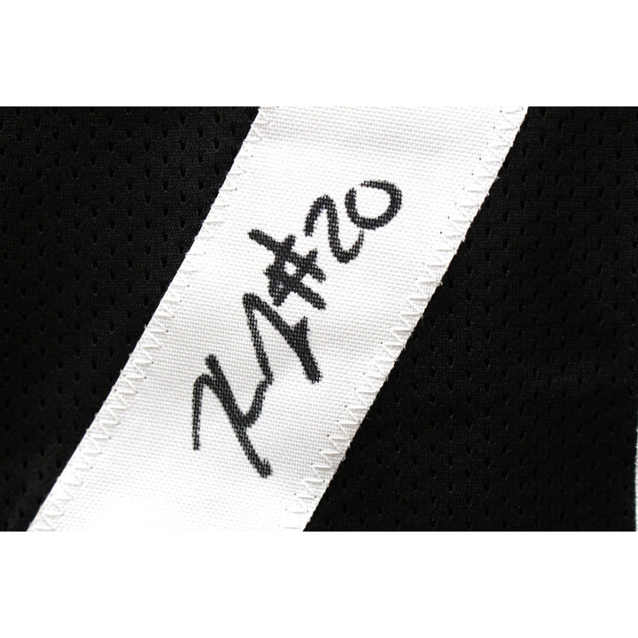 Kaleb Johnson Autographed Pro Style Black Sz XL Jersey Beckett Witness 51676